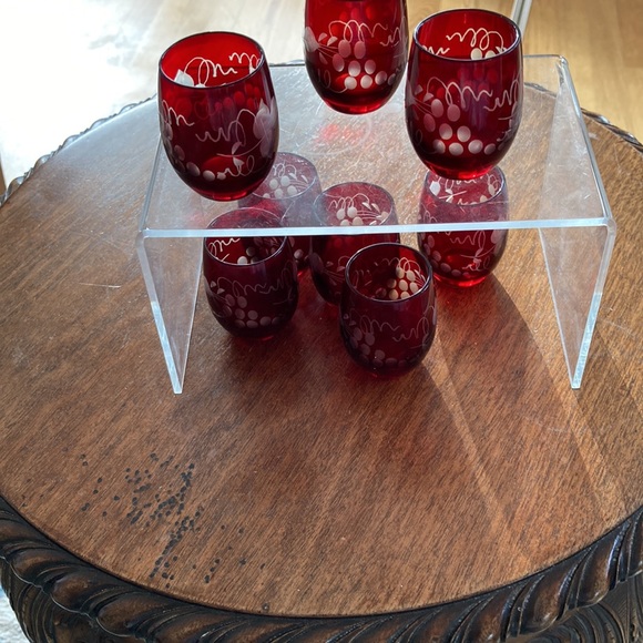 Set of Vintage Etched Glasses - Picture 6 of 7